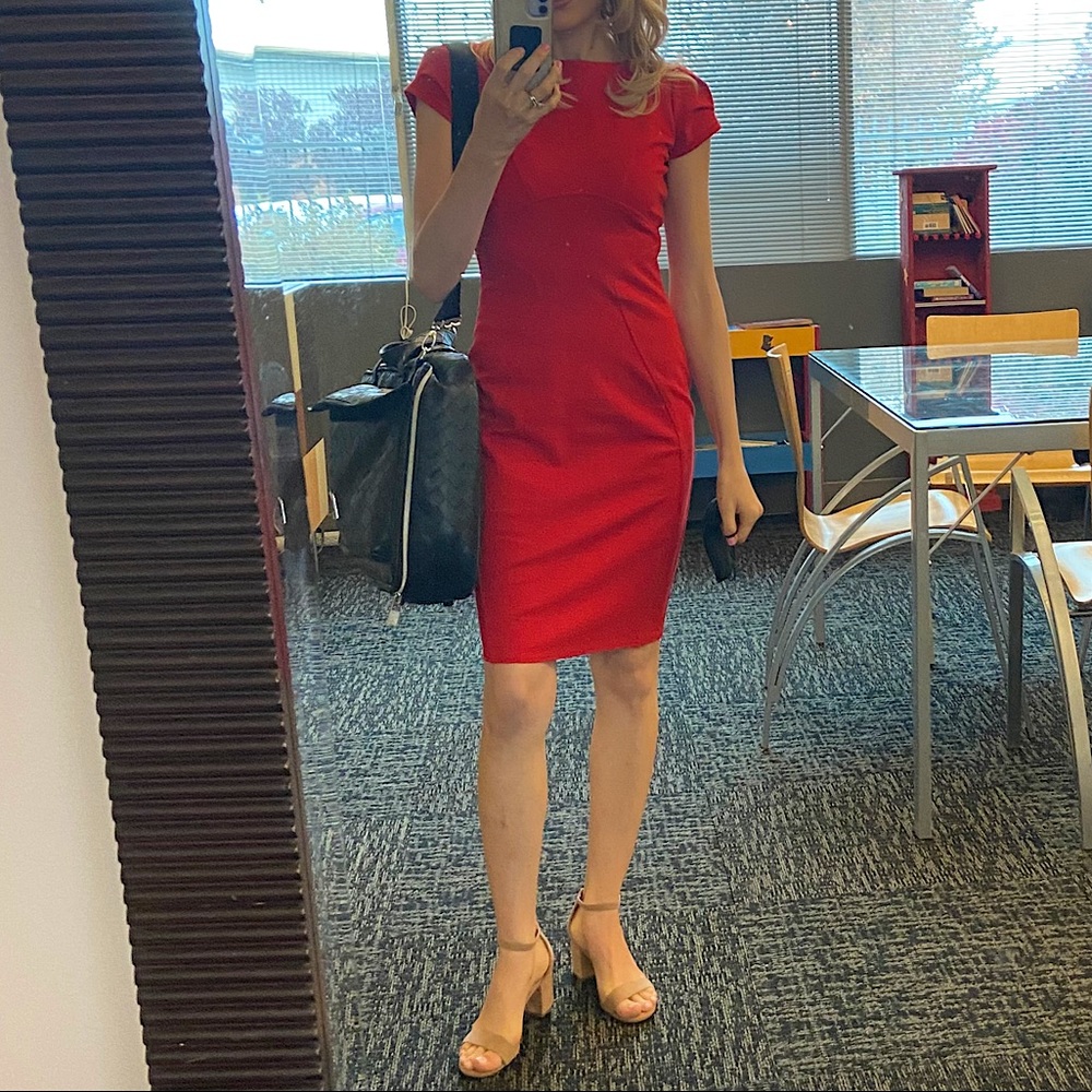 Red fitted dress- Closet  London